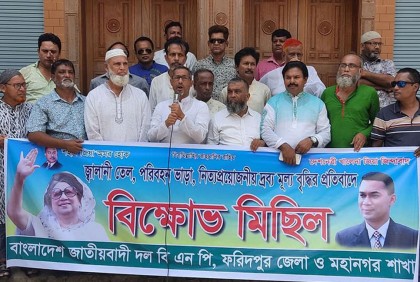 ফরিদপুরে বিএনপির বিক্ষোভ মিছিল, সমাবেশ