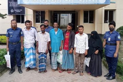 তারাকান্দায় ওয়ারেন্টভুক্ত ৬ আসামি গ্রেফতার 