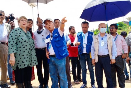রোহিঙ্গা ক্যাম্প পরিদর্শনে মিশেল ব্যাচেলেট 