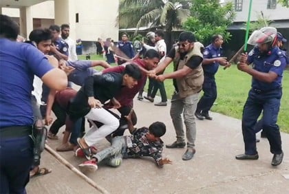 বরগুনায় ছাত্রলীগ কর্মীদের লাঠিচার্জের ঘটনায় ৩৩ জনের সাক্ষ্যগ্রহণ
