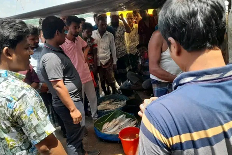মাছে রং মেখে বিক্রি, ব্যবসায়ীকে জরিমানা
