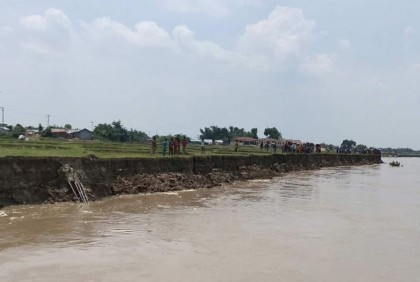 চাঁপাইনবাবগঞ্জে পদ্মার ভাঙনে দিশেহারা তীরবর্তী মানুষ

