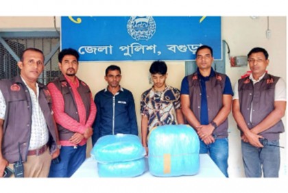 বগুড়ায় গাঁজাসহ দুই মাদক ব্যবসায়ী গ্রেফতার