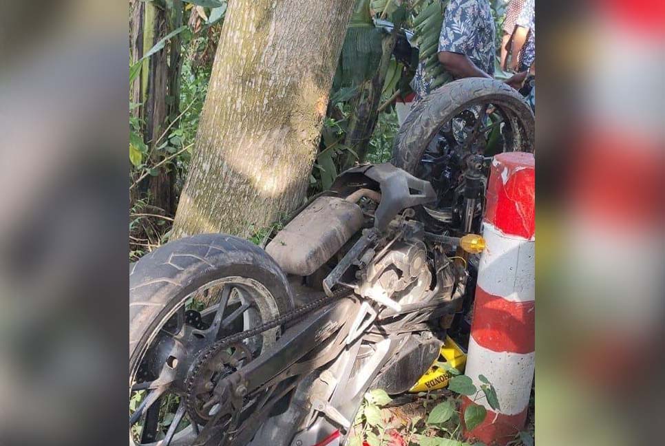 নিয়ন্ত্রণ হারিয়ে গাছের সাথে ধাক্কা, দুই মোটরসাইকেল আরোহী নিহত