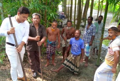 ইউপি চেয়ারম্যানের উদ্যোগে জলাবদ্ধতা 
থেকে মুক্তি পেল শতাধিক কৃষক পরিবার