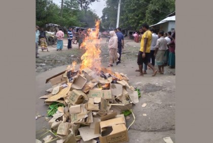 সিরাপ, বিড়ি ও কীটনাশক জব্দ করে ধ্বংস এবং জরিমানা আদায়