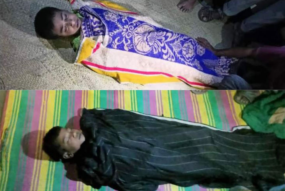 খেলা করতে গিয়ে গর্তে পড়ে প্রাণ গেল দুই শিশুর