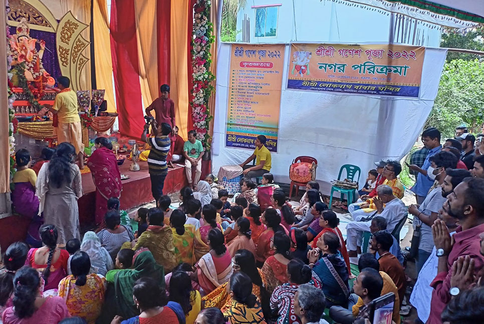 বরিশালে প্রথমবারের মতো সার্বজনীন গণেশ পূজা অনুষ্ঠিত