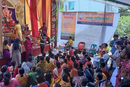 বরিশালে প্রথমবারের মতো সার্বজনীন গণেশ পূজা অনুষ্ঠিত