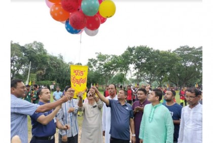 জয়পুরহাটে মেয়র কাপ ফুটবল টুর্নামেন্ট উদ্বোধন