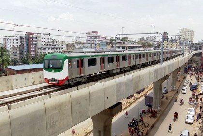 উত্তরা থেকে আগারগাঁও পর্যন্ত মেট্রোরেল চালু হচ্ছে ডিসেম্বরে