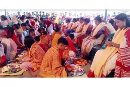 নওগাঁয় মাতৃপূজার আয়োজন 