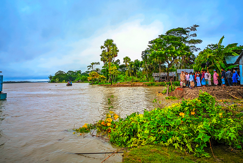 ঝালকাঠিতে নদীর পানি বিপৎসীমার উপরে, ৫০ গ্রাম প্লাবিত