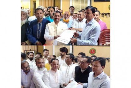 সুনামগঞ্জে জেলা পরিষদ নির্বাচনে মনোনয়নপত্র জমা 