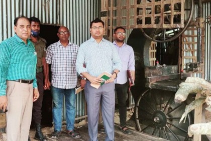 বিজয়নগরে ৯টি করাতকলে তালা