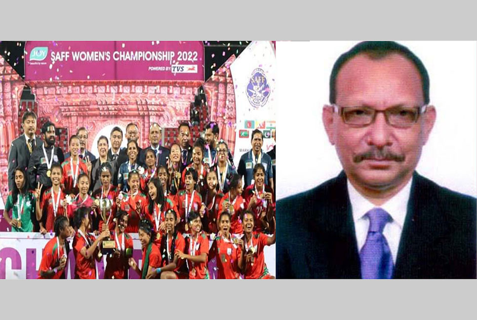 বাংলাদেশ নারী ফুটবল টিমকে রাবি উপাচার্যের অভিনন্দন