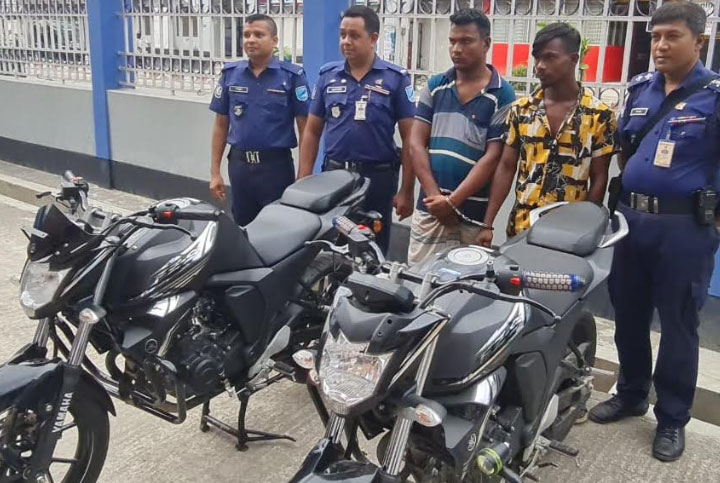 ফরিদপুরে মোটরসাইকেল চোর চক্রের মূলহোতাসহ ৬ জন আটক