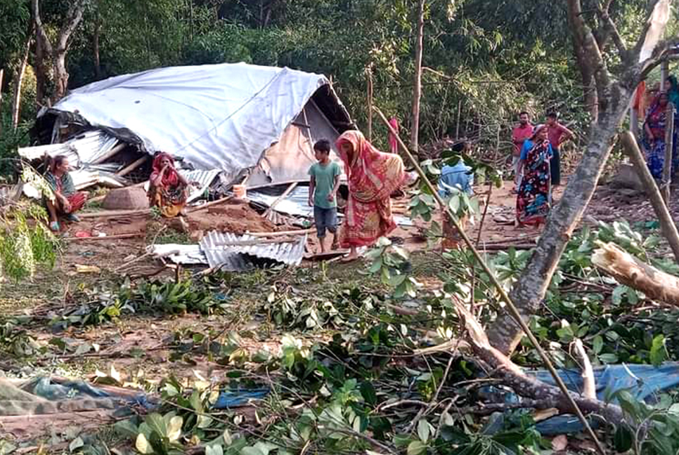 বন্য হাতির তাণ্ডব থামছে না, এবার গুড়িয়ে দিল বসতঘর