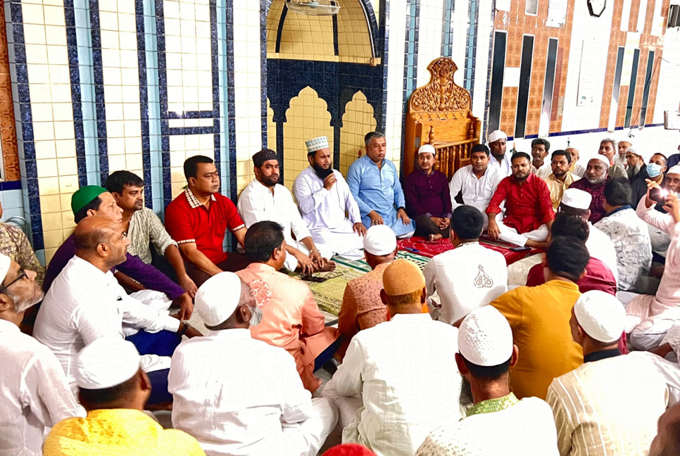 যুবলীগ চেয়ারম্যানের করোনা মুক্তির কামনায় দোয়া মাহফিল 

