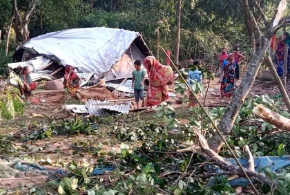 বন্য হাতির তাণ্ডব থামছে না, এবার গুড়িয়ে দিল বসতঘর
