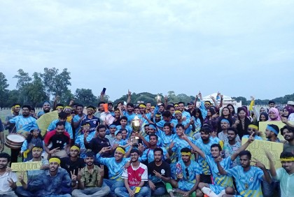 রাবিতে আন্তঃফুটবল প্রতিযোগিতায় চ্যাম্পিয়ন অর্থনীতি বিভাগ