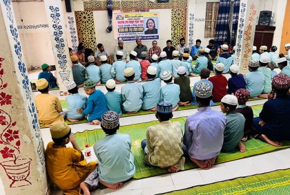 করোনায় আক্রান্ত যুবলীগ চেয়ারম্যানের রোগমুক্তি কামনায় দোয়া