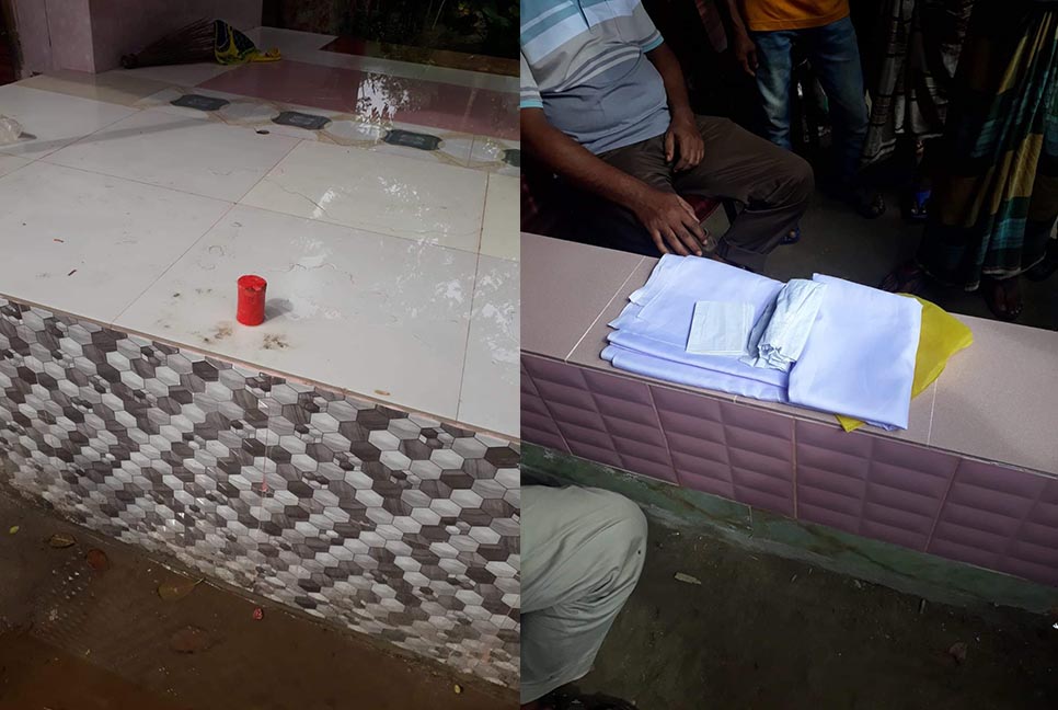 কুষ্টিয়া আওয়ামী লীগ কার্যালয়ের সামনে থেকে বোমা ও কাফনের কাপড় জব্দ
