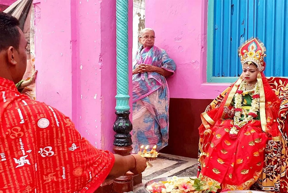 ব্রাহ্মণবাড়িয়ায় কুমারী পূজা অনুষ্ঠিত 