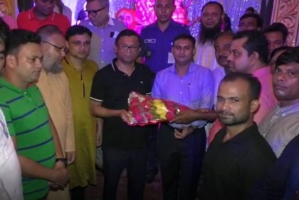 শরীয়তপুরে পূজামণ্ডপ পরিদর্শন করলেন পানি সম্পদ উপমন্ত্রী