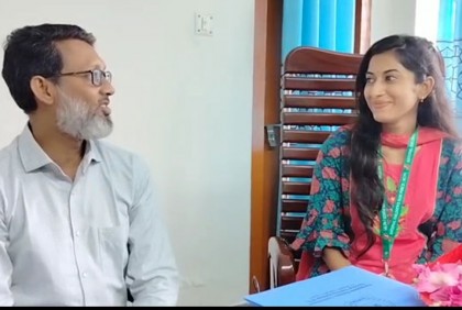 পটুয়াখালীতে এক ঘণ্টার জন্য নির্বাচন অফিসারের দায়িত্বে কন্যাশিশু তাহসিন