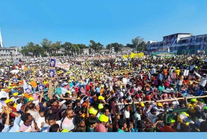 ময়মনসিংহে বিএনপির সমাবেশস্থল কানায় কানায় পূর্ণ

