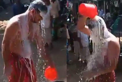 পদ না পেয়ে দুধ দিয়ে গোসল করে দল ছাড়লেন যুবলীগ নেতা