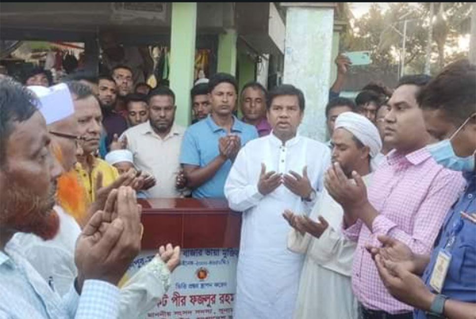 বিশ্বম্ভরপুরে সড়কের সংস্কার কাজের ভিত্তিপ্রস্তর স্থাপন