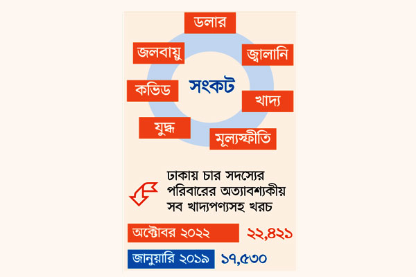 সাত সংকটের মুখে বাংলাদেশ