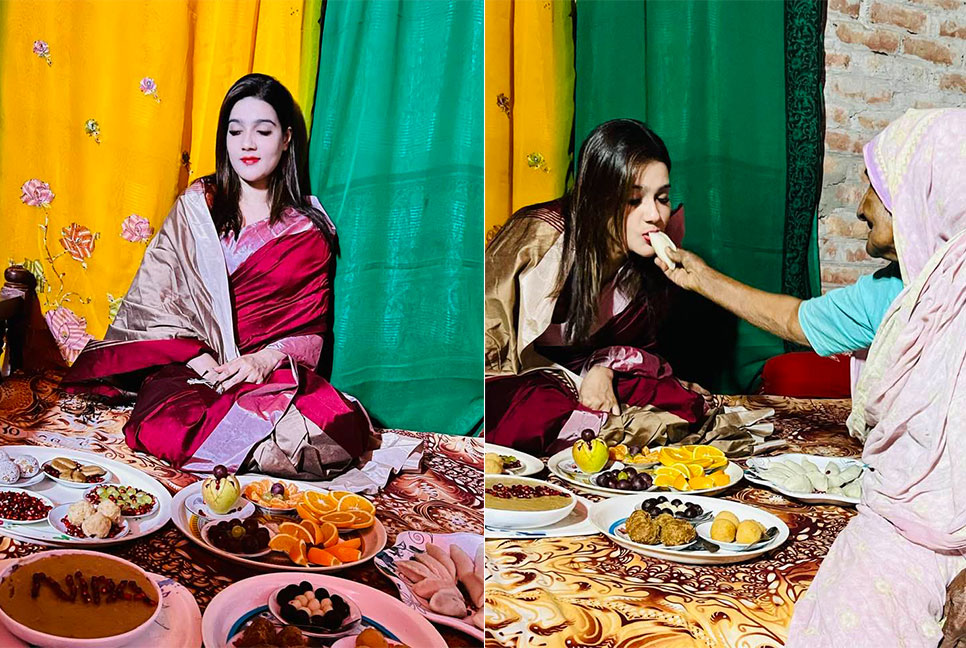 সময়ের আগেই মাহির জন্য সাধ অনুষ্ঠান