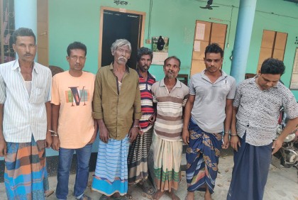 গাংনীতে ৭ জুয়াড়ি আটক