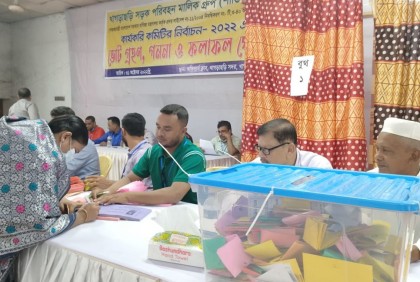 খাগড়াছড়িতে সড়ক পরিবহন মালিক গ্রুপের ভোটগ্রহণ চলছে