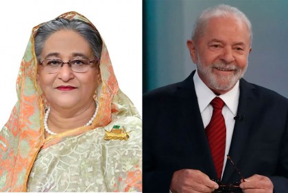 ব্রাজিলের প্রেসিডেন্ট লুলা দ্য সিলভাকে প্রধানমন্ত্রীর অভিনন্দন