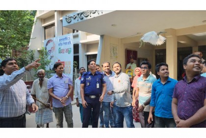 সিংড়ায় মুক্ত আকাশে উড়লো ২৫টি বক