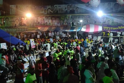 রাতেই ভরে গেছে বিএনপির গণসমাবেশের মাঠ