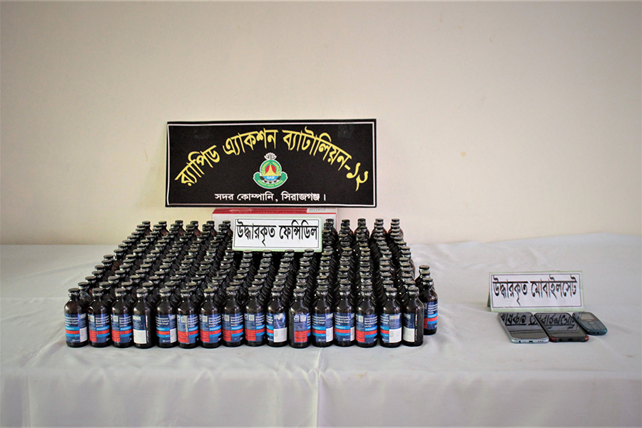 সিরাজগঞ্জে ২৪৩ বোতল ফেন্সিডিলসহ আটক ২