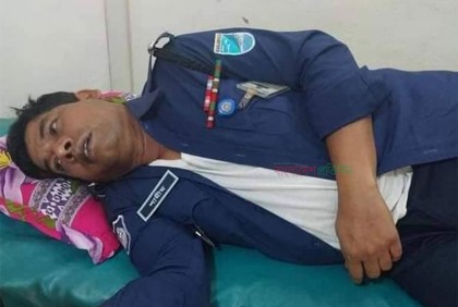 ককটেল বিস্ফোরণে কালকিনির ওসি আহত