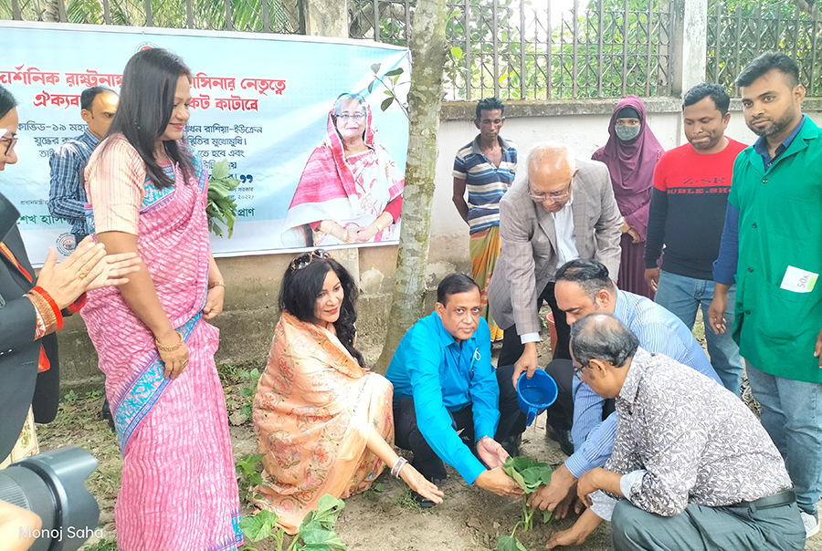 কমিউনিটি ক্লিনিকের আঙ্গিনায় সবজি উৎপাদন কর্মসূচী