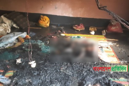 বদ্ধ ঘরে আগুনে পুড়ে মৃত দুই শিশুর পরিচয় মিলেছে, পলাতক মা-নানী