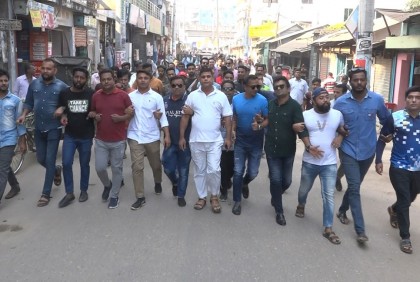 নেতাকর্মীদের গ্রেফতারের প্রতিবাদে ব্রাহ্মণবাড়িয়ায় বিএনপি’র বিক্ষোভ