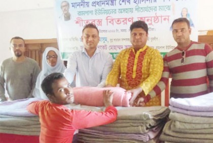 বিশ্বনাথে শীতার্তদের মাঝে শীতবস্ত্র বিতরণ