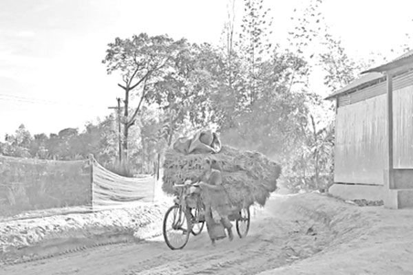 খোঁড়াখুঁড়িতেই শেষ রাস্তার কাজ