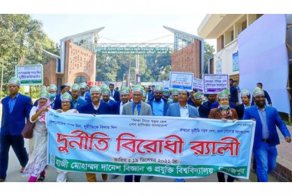 হাবিপ্রবিতে দুর্নীতি বিরোধী র‌্যালি