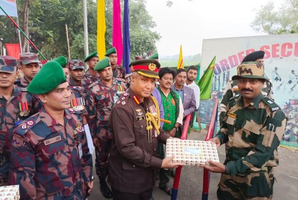 ব্রাহ্মণবাড়িয়ায় শূন্য রেখায় বিজিবি-বিএসএফের জয়েন্ট রিট্রিট উৎসব