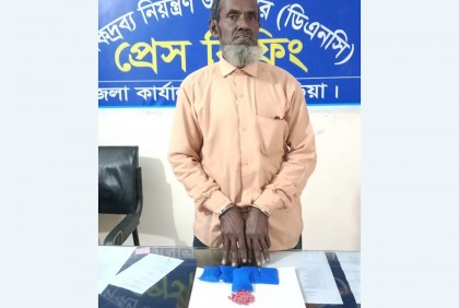 ব্রাহ্মণবাড়িয়ায় ইয়াবা কারবারি গ্রেফতার